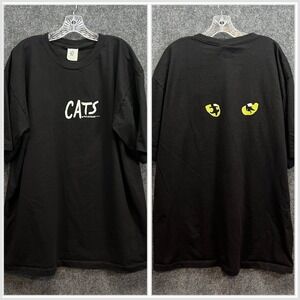 VTG Cats Musical Broadway Single Stitch T-Shirt 1981 BLK National Mills USA 2XL